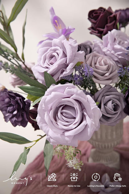 Artificial Flowers Fake Roses Faux Peony Foam Gardenia White | Foam Flower, Real Touch Filler Flower, Indoor Outdoor Decor, Table Centerpieces, Wedding Bouquets, Floral Arrangments, 23pcs