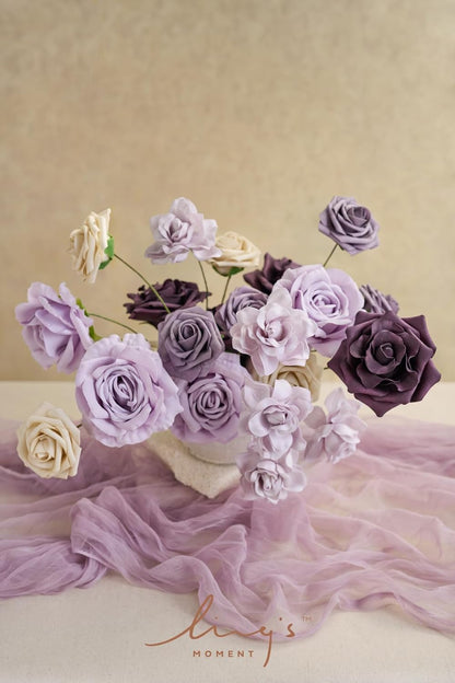 Artificial Flowers Fake Roses Faux Peony Foam Gardenia White | Foam Flower, Real Touch Filler Flower, Indoor Outdoor Decor, Table Centerpieces, Wedding Bouquets, Floral Arrangments, 23pcs