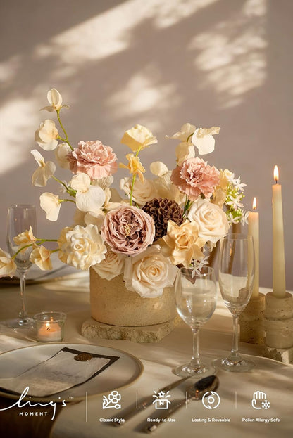 Artificial Flowers Fake Roses Faux Peony Foam Gardenia White | Foam Flower, Real Touch Filler Flower, Indoor Outdoor Decor, Table Centerpieces, Wedding Bouquets, Floral Arrangments, 23pcs
