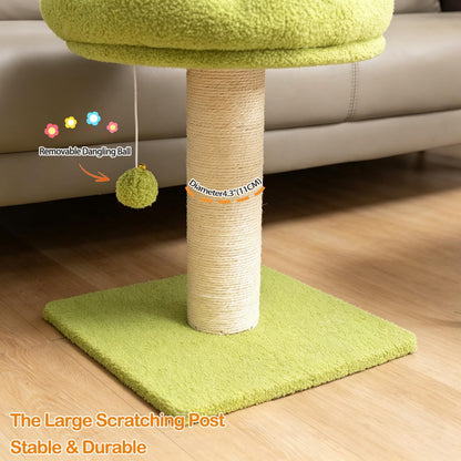Flower Cat Scratching Post for Indoor Cats Scratcher with Bed