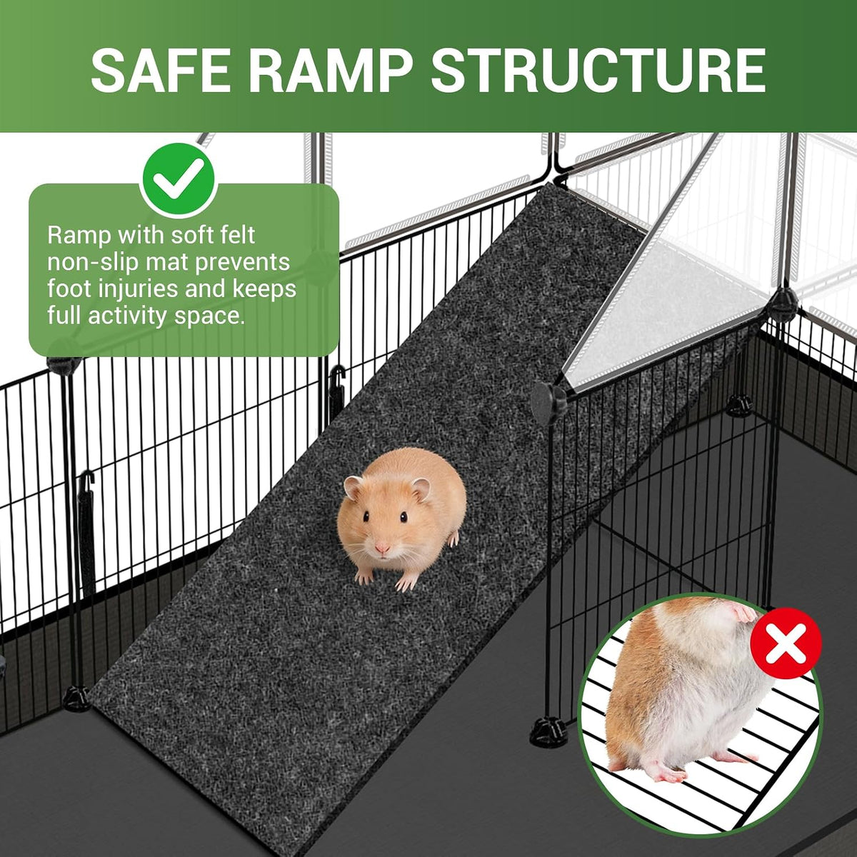 32 Panels Small Animals Playpen,48"x32"x24"Transparent Pet Playpen