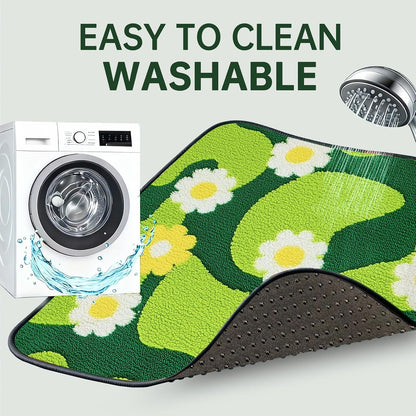 Reusable Puppy Pads for Small Dogs, Washable Pee Pads with Non-Slip , Absorbent Leakproof Mat for Crates, Playpens, Pet Beds & Whelping, Indoor Potty Training Grass Green, 24"x48", 2 Pack