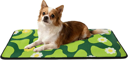 Reusable Puppy Pads for Small Dogs, Washable Pee Pads with Non-Slip , Absorbent Leakproof Mat for Crates, Playpens, Pet Beds & Whelping, Indoor Potty Training Grass Green, 24"x48", 2 Pack