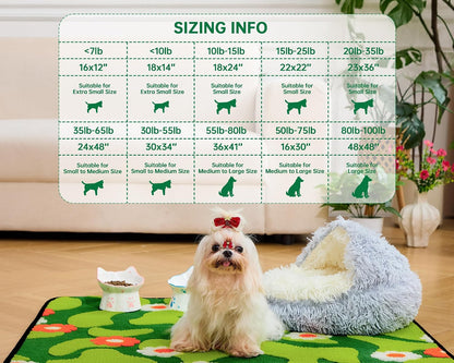 Reusable Puppy Pads for Small Dogs, Washable Pee Pads with Non-Slip , Absorbent Leakproof Mat for Crates, Playpens, Pet Beds & Whelping, Indoor Potty Training Grass Green, 24"x48", 2 Pack
