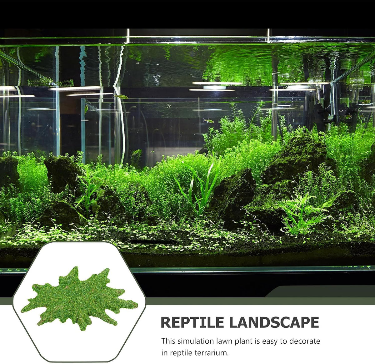 Reptile Landscape Simulation Lawn Terrarium Decor Resin Green