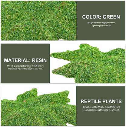 Reptile Landscape Simulation Lawn Terrarium Decor Resin Green