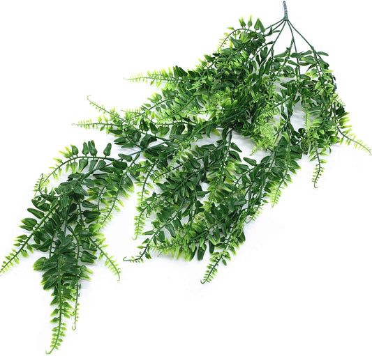 Artificial Rosemary Plants, Fake Plant Bushes Plastic Greenery Grass Faux Shrubs for Home Decor Kitchen Bathroom Farmhouse Room Shelf Desk Coffee Table Vase Pot Planter Filler DIY Decorations 6 Pack