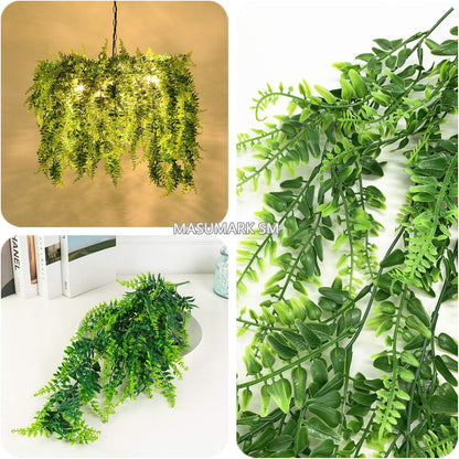 Artificial Rosemary Plants, Fake Plant Bushes Plastic Greenery Grass Faux Shrubs for Home Decor Kitchen Bathroom Farmhouse Room Shelf Desk Coffee Table Vase Pot Planter Filler DIY Decorations 6 Pack