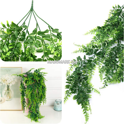 Artificial Rosemary Plants, Fake Plant Bushes Plastic Greenery Grass Faux Shrubs for Home Decor Kitchen Bathroom Farmhouse Room Shelf Desk Coffee Table Vase Pot Planter Filler DIY Decorations 6 Pack