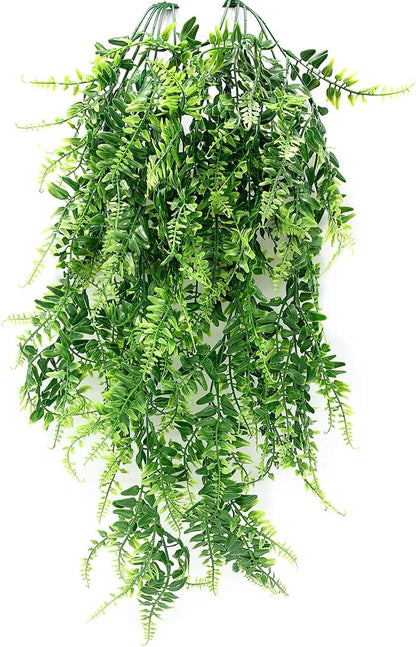 Artificial Rosemary Plants, Fake Plant Bushes Plastic Greenery Grass Faux Shrubs for Home Decor Kitchen Bathroom Farmhouse Room Shelf Desk Coffee Table Vase Pot Planter Filler DIY Decorations 6 Pack