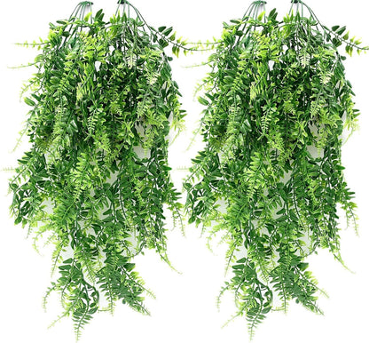 Artificial Rosemary Plants, Fake Plant Bushes Plastic Greenery Grass Faux Shrubs for Home Decor Kitchen Bathroom Farmhouse Room Shelf Desk Coffee Table Vase Pot Planter Filler DIY Decorations 6 Pack