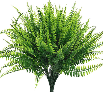 Artificial Rosemary Plants, Fake Plant Bushes Plastic Greenery Grass Faux Shrubs for Home Decor Kitchen Bathroom Farmhouse Room Shelf Desk Coffee Table Vase Pot Planter Filler DIY Decorations 6 Pack
