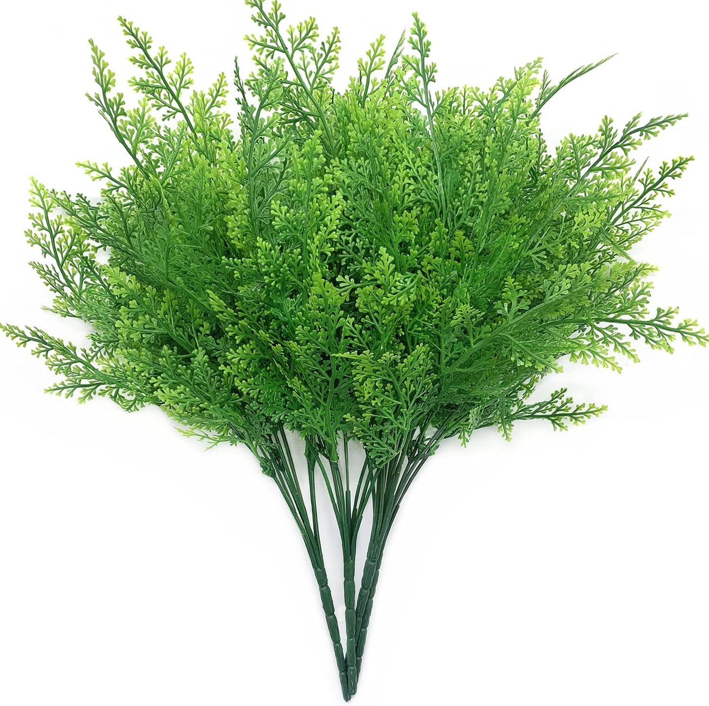 Artificial Rosemary Plants, Fake Plant Bushes Plastic Greenery Grass Faux Shrubs for Home Decor Kitchen Bathroom Farmhouse Room Shelf Desk Coffee Table Vase Pot Planter Filler DIY Decorations 6 Pack