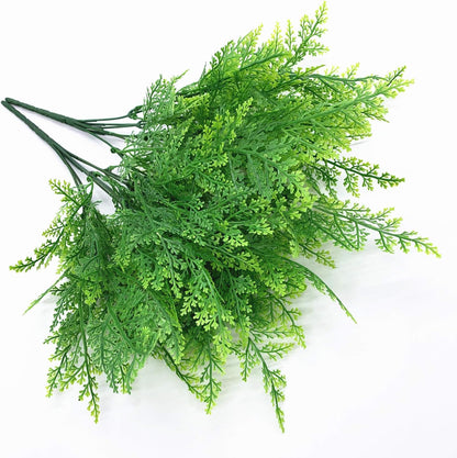 Artificial Rosemary Plants, Fake Plant Bushes Plastic Greenery Grass Faux Shrubs for Home Decor Kitchen Bathroom Farmhouse Room Shelf Desk Coffee Table Vase Pot Planter Filler DIY Decorations 6 Pack