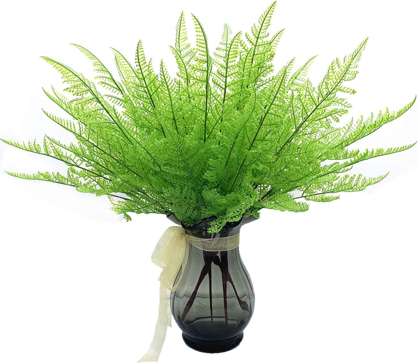 Artificial Rosemary Plants, Fake Plant Bushes Plastic Greenery Grass Faux Shrubs for Home Decor Kitchen Bathroom Farmhouse Room Shelf Desk Coffee Table Vase Pot Planter Filler DIY Decorations 6 Pack