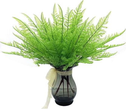 Artificial Rosemary Plants, Fake Plant Bushes Plastic Greenery Grass Faux Shrubs for Home Decor Kitchen Bathroom Farmhouse Room Shelf Desk Coffee Table Vase Pot Planter Filler DIY Decorations 6 Pack