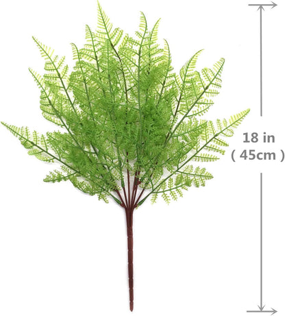 Artificial Rosemary Plants, Fake Plant Bushes Plastic Greenery Grass Faux Shrubs for Home Decor Kitchen Bathroom Farmhouse Room Shelf Desk Coffee Table Vase Pot Planter Filler DIY Decorations 6 Pack