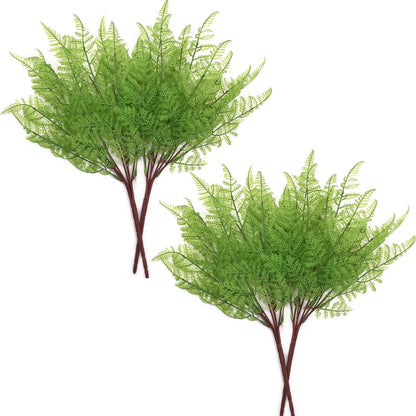 Artificial Rosemary Plants, Fake Plant Bushes Plastic Greenery Grass Faux Shrubs for Home Decor Kitchen Bathroom Farmhouse Room Shelf Desk Coffee Table Vase Pot Planter Filler DIY Decorations 6 Pack