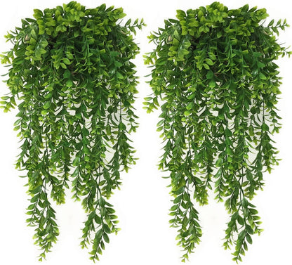 Artificial Rosemary Plants, Fake Plant Bushes Plastic Greenery Grass Faux Shrubs for Home Decor Kitchen Bathroom Farmhouse Room Shelf Desk Coffee Table Vase Pot Planter Filler DIY Decorations 6 Pack