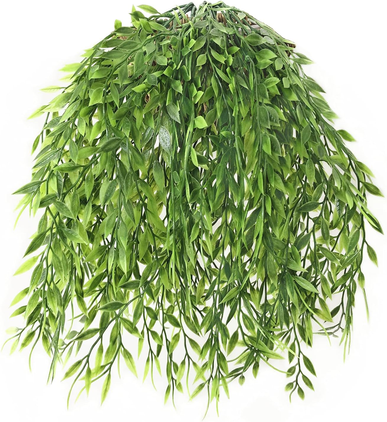 Artificial Rosemary Plants, Fake Plant Bushes Plastic Greenery Grass Faux Shrubs for Home Decor Kitchen Bathroom Farmhouse Room Shelf Desk Coffee Table Vase Pot Planter Filler DIY Decorations 6 Pack