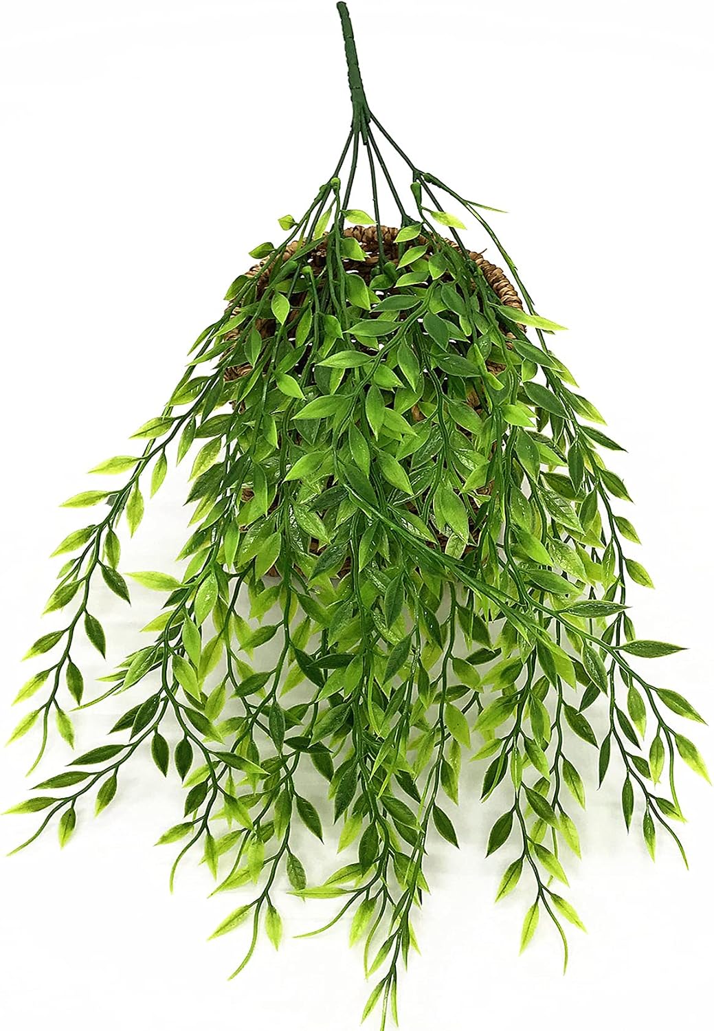 Artificial Rosemary Plants, Fake Plant Bushes Plastic Greenery Grass Faux Shrubs for Home Decor Kitchen Bathroom Farmhouse Room Shelf Desk Coffee Table Vase Pot Planter Filler DIY Decorations 6 Pack