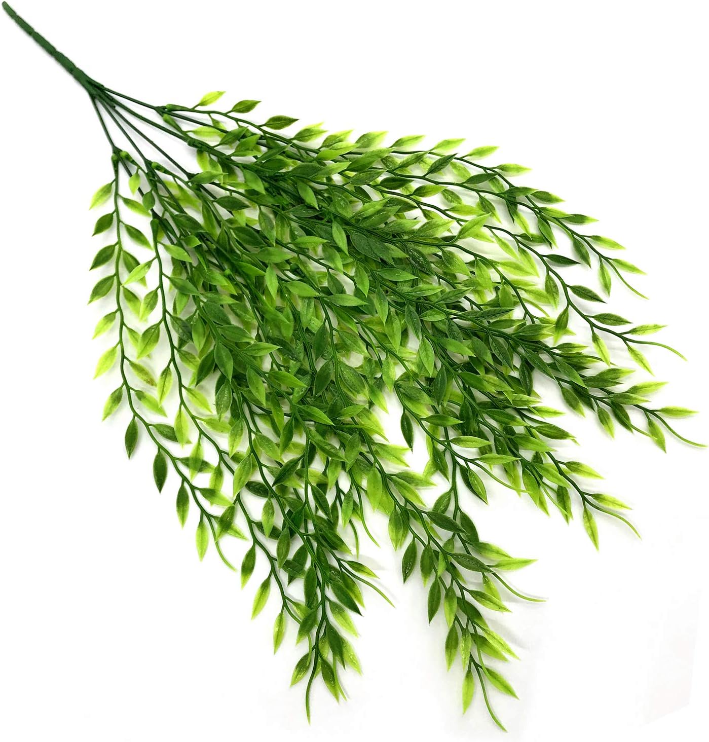 Artificial Rosemary Plants, Fake Plant Bushes Plastic Greenery Grass Faux Shrubs for Home Decor Kitchen Bathroom Farmhouse Room Shelf Desk Coffee Table Vase Pot Planter Filler DIY Decorations 6 Pack