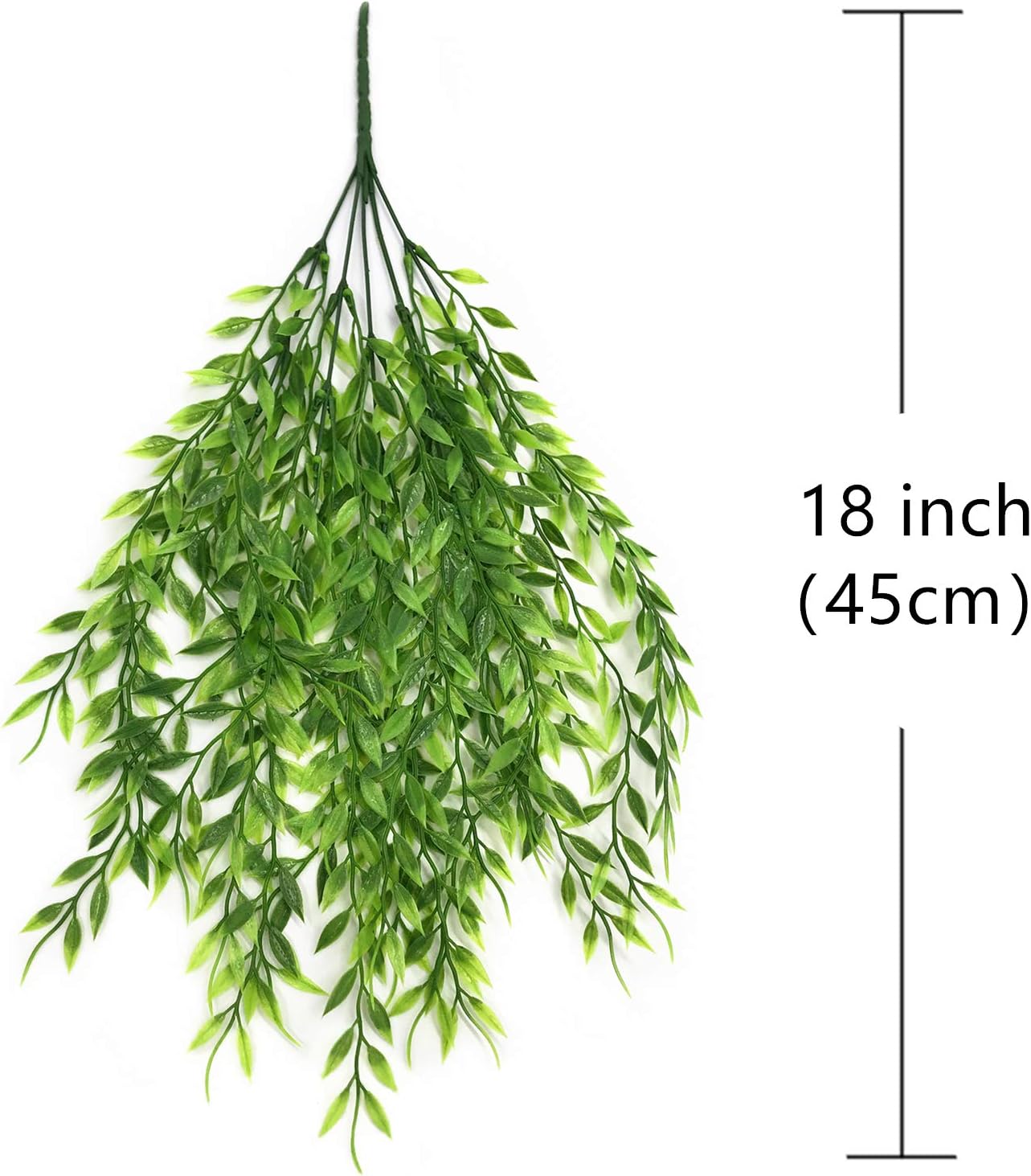 Artificial Rosemary Plants, Fake Plant Bushes Plastic Greenery Grass Faux Shrubs for Home Decor Kitchen Bathroom Farmhouse Room Shelf Desk Coffee Table Vase Pot Planter Filler DIY Decorations 6 Pack