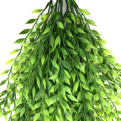 Artificial Rosemary Plants, Fake Plant Bushes Plastic Greenery Grass Faux Shrubs for Home Decor Kitchen Bathroom Farmhouse Room Shelf Desk Coffee Table Vase Pot Planter Filler DIY Decorations 6 Pack