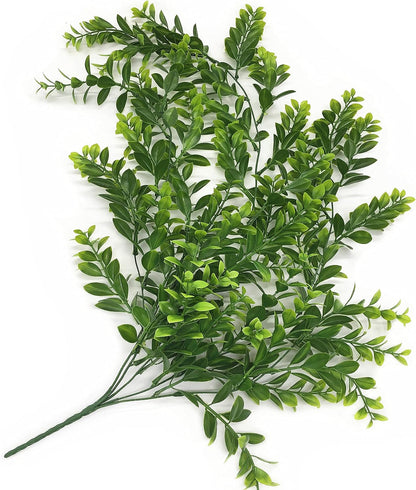 Artificial Rosemary Plants, Fake Plant Bushes Plastic Greenery Grass Faux Shrubs for Home Decor Kitchen Bathroom Farmhouse Room Shelf Desk Coffee Table Vase Pot Planter Filler DIY Decorations 6 Pack
