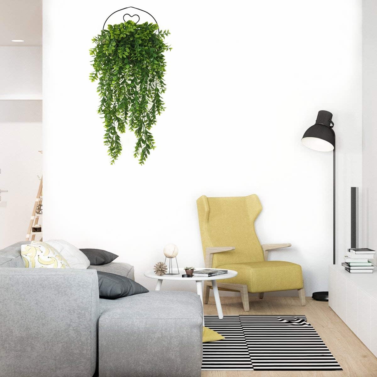 Artificial Rosemary Plants, Fake Plant Bushes Plastic Greenery Grass Faux Shrubs for Home Decor Kitchen Bathroom Farmhouse Room Shelf Desk Coffee Table Vase Pot Planter Filler DIY Decorations 6 Pack