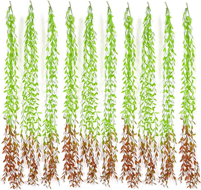 Artificial Rosemary Plants, Fake Plant Bushes Plastic Greenery Grass Faux Shrubs for Home Decor Kitchen Bathroom Farmhouse Room Shelf Desk Coffee Table Vase Pot Planter Filler DIY Decorations 6 Pack