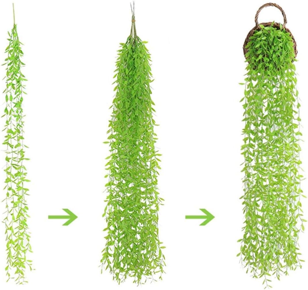 Artificial Rosemary Plants, Fake Plant Bushes Plastic Greenery Grass Faux Shrubs for Home Decor Kitchen Bathroom Farmhouse Room Shelf Desk Coffee Table Vase Pot Planter Filler DIY Decorations 6 Pack