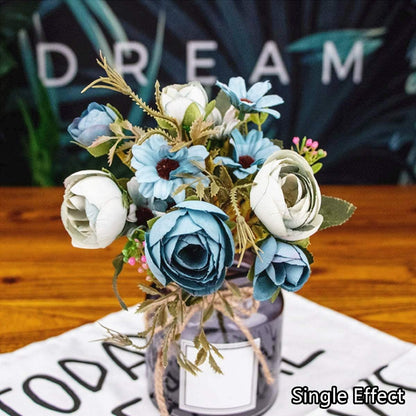 Artificial Rosemary Plants, Fake Plant Bushes Plastic Greenery Grass Faux Shrubs for Home Decor Kitchen Bathroom Farmhouse Room Shelf Desk Coffee Table Vase Pot Planter Filler DIY Decorations 6 Pack