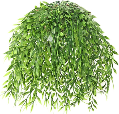 Artificial Rosemary Plants, Fake Plant Bushes Plastic Greenery Grass Faux Shrubs for Home Decor Kitchen Bathroom Farmhouse Room Shelf Desk Coffee Table Vase Pot Planter Filler DIY Decorations 6 Pack