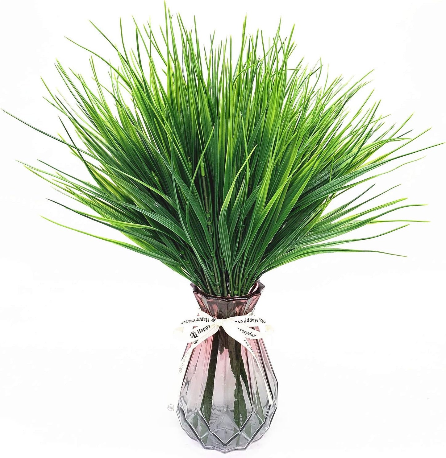 Artificial Rosemary Plants, Fake Plant Bushes Plastic Greenery Grass Faux Shrubs for Home Decor Kitchen Bathroom Farmhouse Room Shelf Desk Coffee Table Vase Pot Planter Filler DIY Decorations 6 Pack