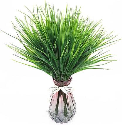 Artificial Rosemary Plants, Fake Plant Bushes Plastic Greenery Grass Faux Shrubs for Home Decor Kitchen Bathroom Farmhouse Room Shelf Desk Coffee Table Vase Pot Planter Filler DIY Decorations 6 Pack