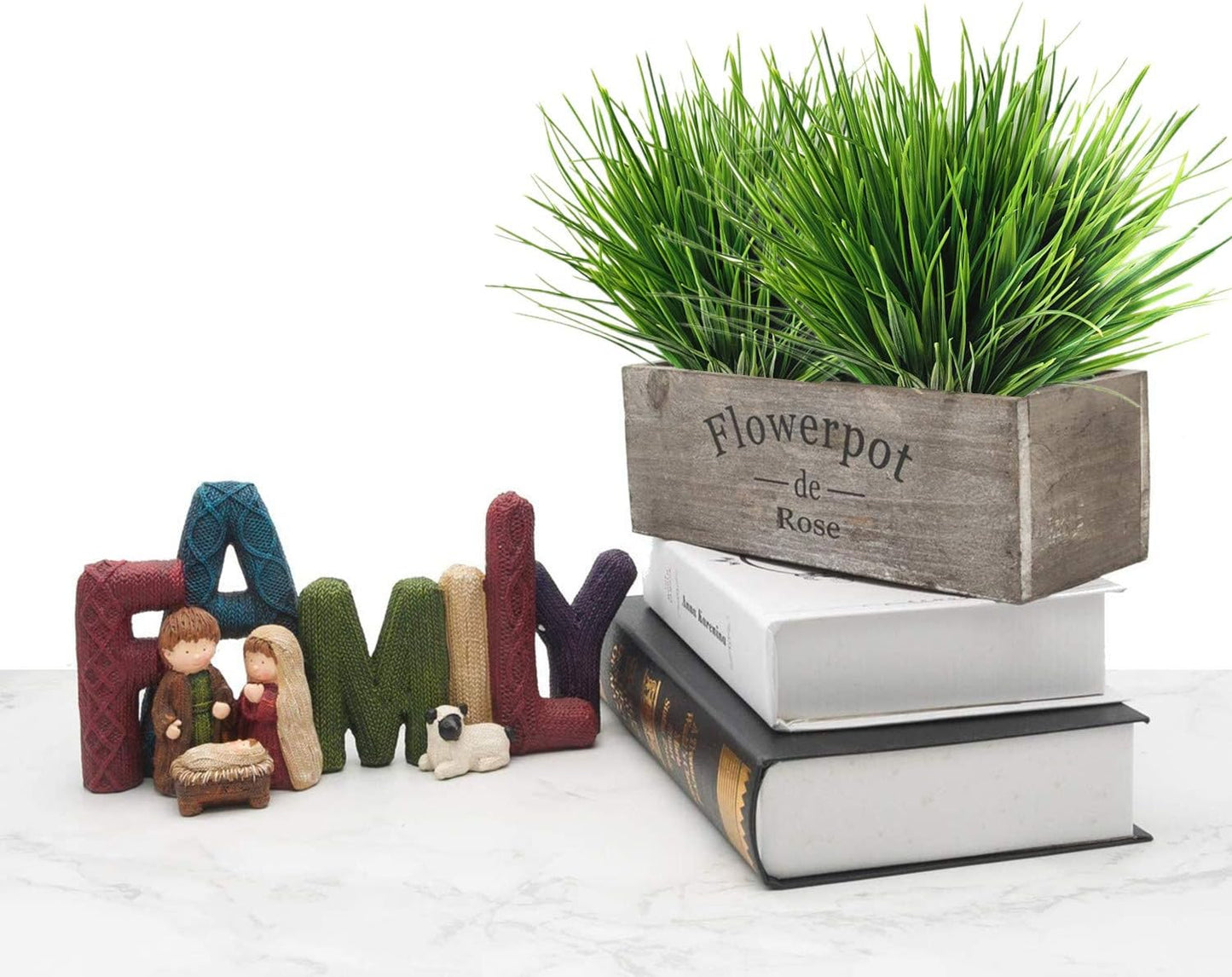 Artificial Rosemary Plants, Fake Plant Bushes Plastic Greenery Grass Faux Shrubs for Home Decor Kitchen Bathroom Farmhouse Room Shelf Desk Coffee Table Vase Pot Planter Filler DIY Decorations 6 Pack