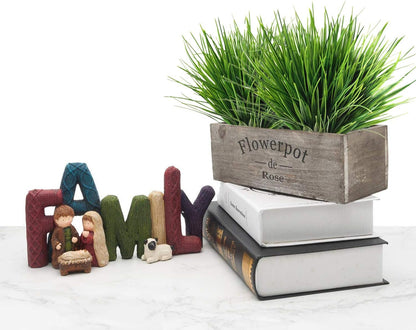 Artificial Rosemary Plants, Fake Plant Bushes Plastic Greenery Grass Faux Shrubs for Home Decor Kitchen Bathroom Farmhouse Room Shelf Desk Coffee Table Vase Pot Planter Filler DIY Decorations 6 Pack