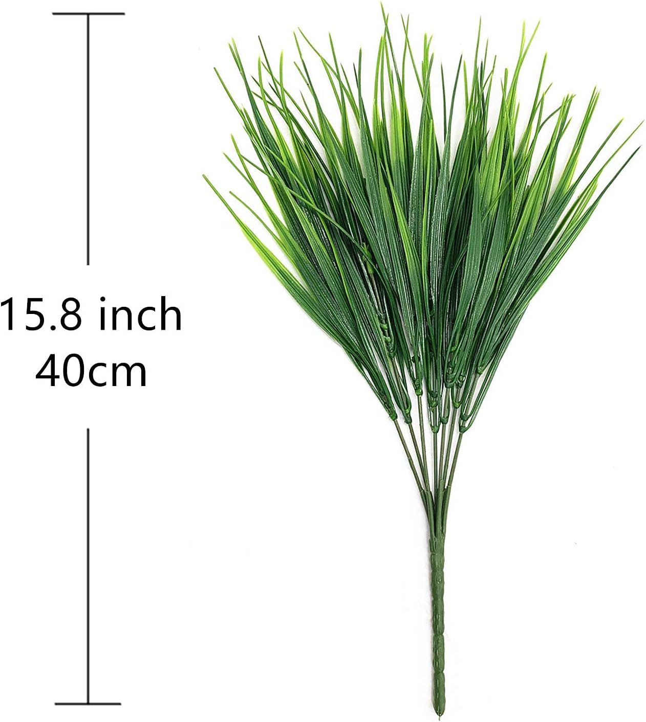 Artificial Rosemary Plants, Fake Plant Bushes Plastic Greenery Grass Faux Shrubs for Home Decor Kitchen Bathroom Farmhouse Room Shelf Desk Coffee Table Vase Pot Planter Filler DIY Decorations 6 Pack