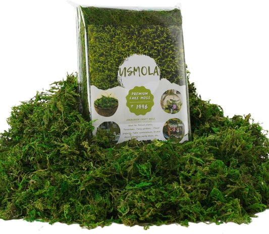 Green Moss for Crafts - 4OZ Fake Moss for Indoor Plants, Terrariums, Fairy Gardens & Tabletop Displays | Perfect for Miniature Scenes, Pot Filler & Home Decor Projects