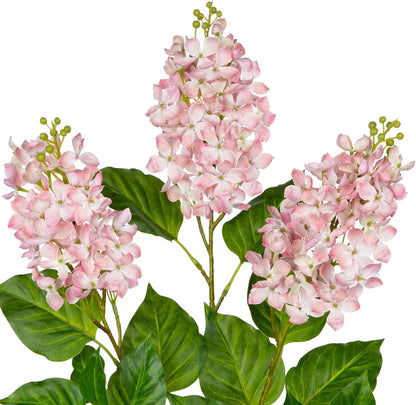Artificial Lilac Flowers 30" Tall – Set of 3 Silk Lilac Flower Stems for Home Decor, Wedding Centerpieces, Faux Floral Arrangements – Blue Artificial Flowers for Vase, Spring & Farmhouse Décor