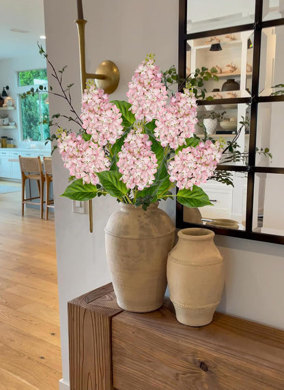 Artificial Lilac Flowers 30" Tall – Set of 3 Silk Lilac Flower Stems for Home Decor, Wedding Centerpieces, Faux Floral Arrangements – Blue Artificial Flowers for Vase, Spring & Farmhouse Décor