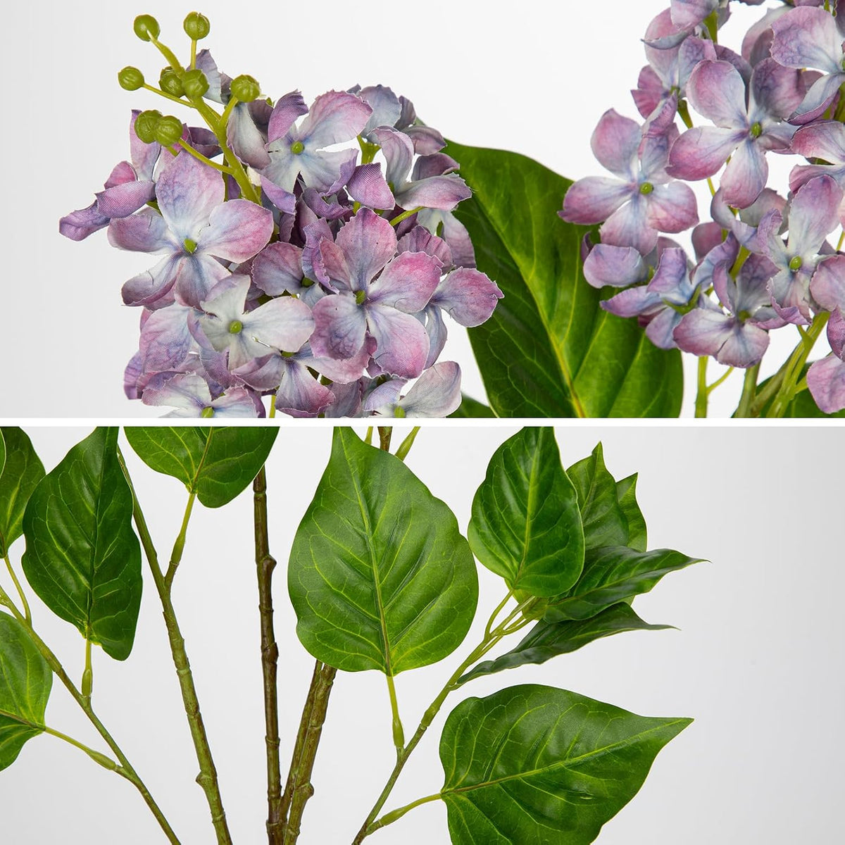 Artificial Lilac Flowers 30" Tall – Set of 3 Silk Lilac Flower Stems for Home Decor, Wedding Centerpieces, Faux Floral Arrangements – Blue Artificial Flowers for Vase, Spring & Farmhouse Décor