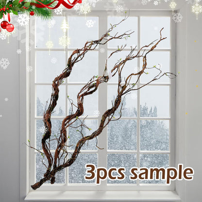 63" Faux Tree Trunk Branch Wall Hanging Grape Vines Spooky Decor
