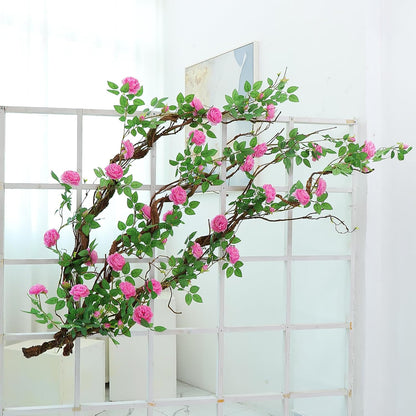 63" Faux Tree Trunk Branch Wall Hanging Grape Vines Spooky Decor