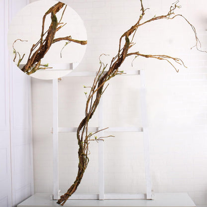 63" Faux Tree Trunk Branch Wall Hanging Grape Vines Spooky Decor