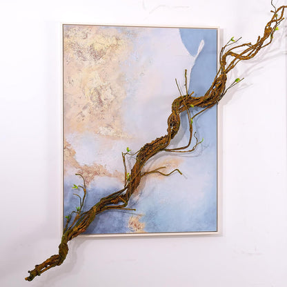 63" Faux Tree Trunk Branch Wall Hanging Grape Vines Spooky Decor