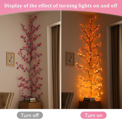 Enchanted Willow Vine Lights with Remote, Christmas Swags Decorations Indoor Room Decor, 18 Branches 144 LEDs Lighted Willow Vine Lights for Walls Bedroom Home Decor