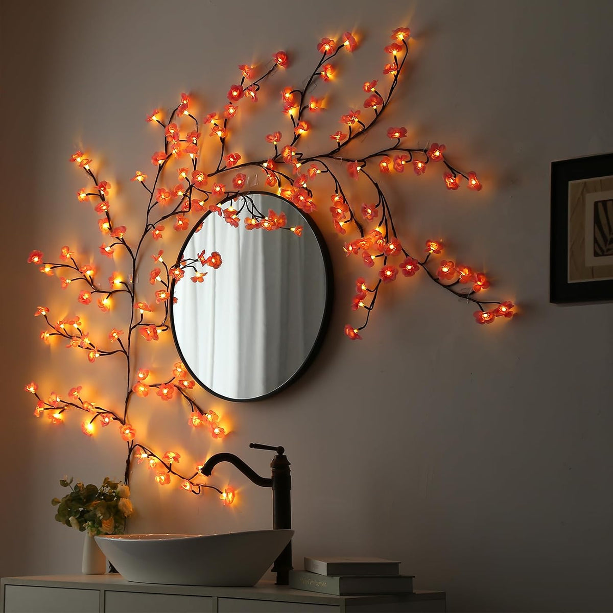 Enchanted Willow Vine Lights with Remote, Christmas Swags Decorations Indoor Room Decor, 18 Branches 144 LEDs Lighted Willow Vine Lights for Walls Bedroom Home Decor