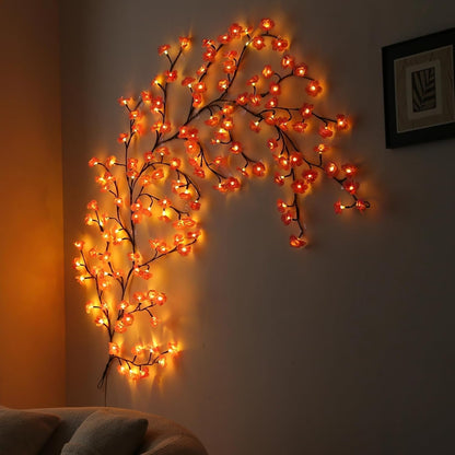 Enchanted Willow Vine Lights with Remote, Christmas Swags Decorations Indoor Room Decor, 18 Branches 144 LEDs Lighted Willow Vine Lights for Walls Bedroom Home Decor